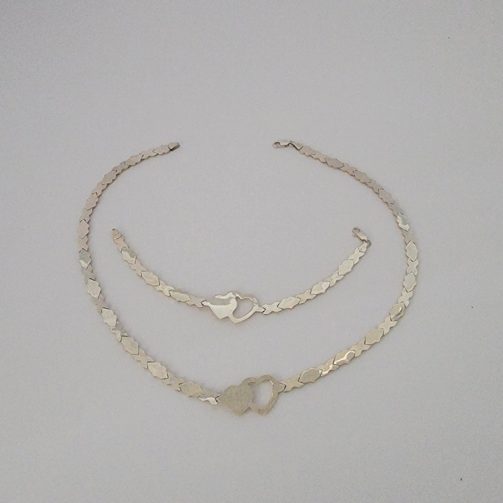 Yaf 925 Sterling Silver Pendant Bracelet And Necklace Set - Picture 5 of 13